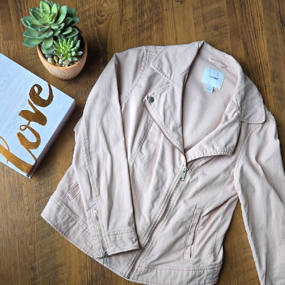 Women's Old Navy Light Pink Zipper Jacket Small